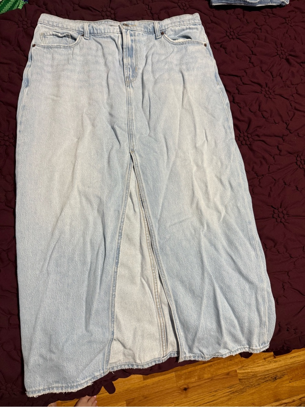 Old Navy Light Blue Denim Skirt